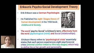 Erikson's Psycho-social development theory/ For All Teaching Exams