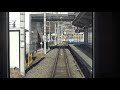 篠ノ井線から大糸線が分岐する松本駅～北松本駅間を走行する大糸線e127系の前面展望