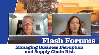 Managing Business Disruption and Supply Chain Risk