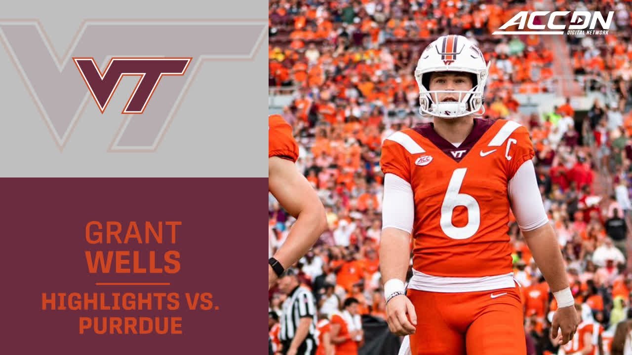 Virginia Tech QB Grant Well Highlights Vs. Purdue - YouTube