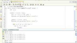 JAVA - Lesson 11 - using break to break out of loops