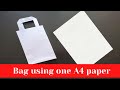 How to make paper bag for gift using white paper | Gift bag