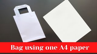 How to make paper bag for gift using white paper | Gift bag