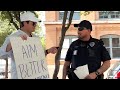 “AIM BETTER” CONFRONTING Dallas Cops over Officer’s Statement about Trump Shooting