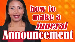 How To Make A Funeral Announcement