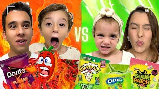 ÁCIDO vs PICANTE en 24 HoRaS🍋‍🟩🌶️🔥🥵🤢