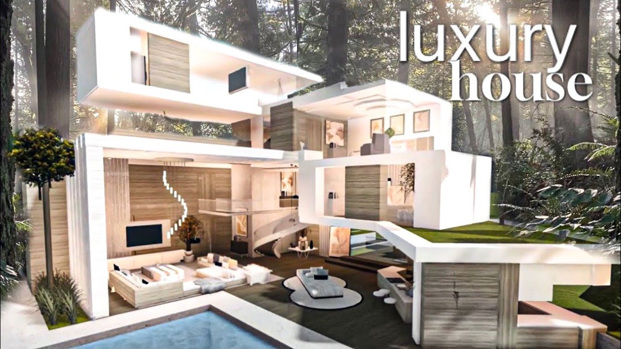 BLOXBURG: Modern Luxury Mansion House [NO LARGEPLOT] || Realistic House ...