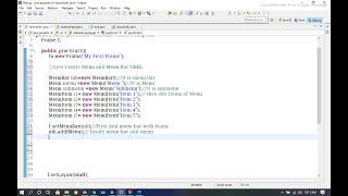 6: Creating Menu and Menu Bar | java awt tutorial
