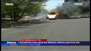 Detik-detik Bus AKAS Ludes Terbakar di Tol Sidoarjo - iNews Sore 21/07