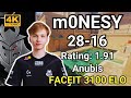 【4K】m0NESY (28-16) VOICE COMMS (Anubis) | FACEIT Ranked | Aug 22, 2024 #cs2 #pov