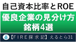 自己資本比率とROEで優良企業4選探しました【FIRE探求記】えるとら３１