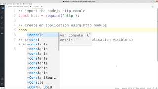 1.1 Hello world HTTP Server | Getting Started | Nodejs