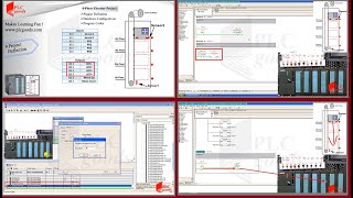 Simple 4 Floor Elevator System with SIEMENS SIMATIC S7-300 PLC | Ladder Logic programming Part 1/2