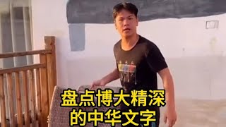 盘点博大精深的中华文字#中国文字博大精深 #搞笑视频