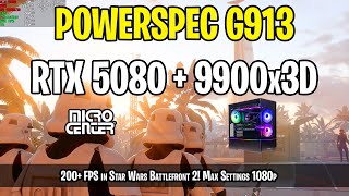 PowerSpec G913 (9900X3D + RTX 5080): Star Wars Battlefront II 200+ FPS MAX 1080p