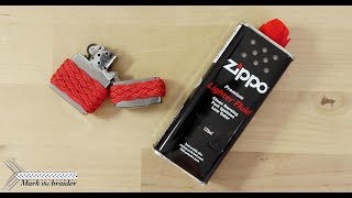 Filling a zippo lighter