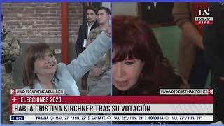 Elecciones 2023: habla Cristina Kirchner tras su votación