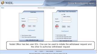 Capturing of Withdrawal request by Nodal Office