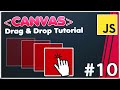 Canvas Drag & Drop Objects Tutorial | HTML5 Canvas JavaScript Tutorial [#10]