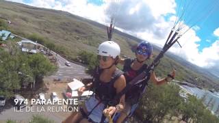 atterrissage en bapteme parapente reunion