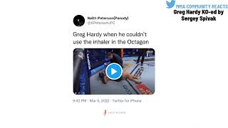 UFC Fighters and MMA Community Reacts: Greg Hardy KO-ed by Sergey Spivak