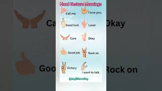 🤚 Hand Gestures \u0026 Their Meanings! Enhance Your Communication Skills #spokenenglish #englishlearning