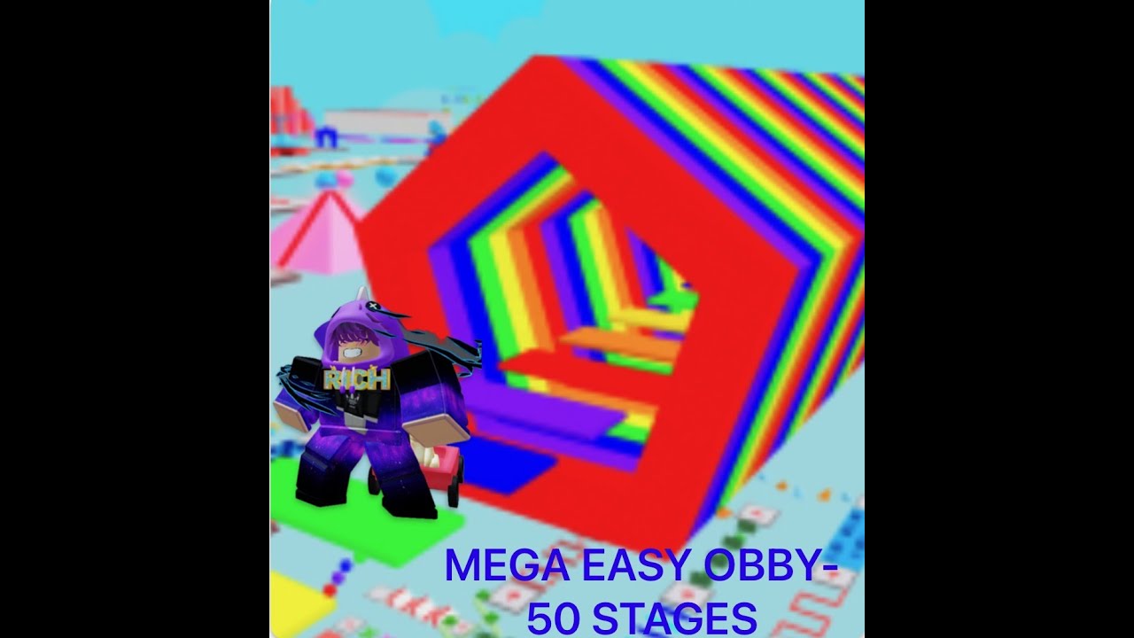Roblox Mega Easy Obby 50 Stages Youtube