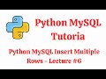 Python MySQL Insert Multiple Rows | Python MySQL Tutorial - Lecture #6