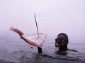 spearfishing on a cold winter day denmark