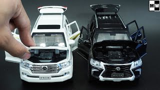 Toyota Land Cruiser VS Lexus 570 - Unboxing of Diecast Models - Car Model MW
