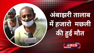 अंबाझरी तालाब में हजारो  मछली की हुई मौत...INBCN NEWS