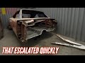 Building a CUSTOM CHASSIS for my RATTY 70 CHARGER pt.1 (The Front Rails)