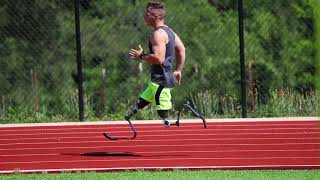 Bilateral Above Knee Amputee Sprinting