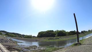 自転車散歩 99-8「 入間川遊歩道 」（ 豊水橋 → 鍵山 → 入間仏子堤防散歩道 )　　SONY HDR-AS50　サイクリング