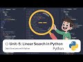 Linear search ll Data Structure with Python ll Example