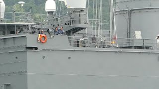 補給艦「とわだ」因島出港①　令和5年6月12日