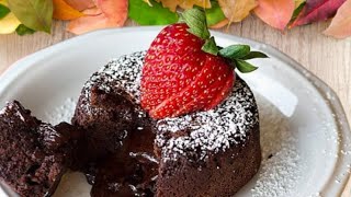 Homemade Strawberry Molten Lava Cake Recipe | @MULTIRECIPIESANDCOOKERIES | chocolate cake | HEALTHY