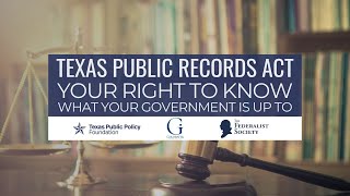 Texas Public Records Act: Your Right to Know What Your Government is Up To