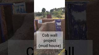 mud house - cob wall work. full video: link in comment #mudhouse #naturalbuilding #cob