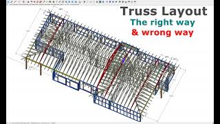 Truss Layout and design tips with girder truss and truncated girder truss positions