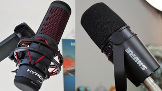 Shure MV7 microphone vs HyperX Quadcast mic