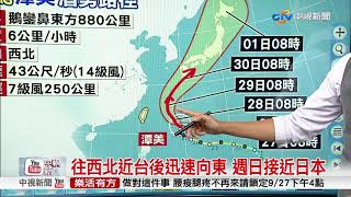 拍到巨大風眼 德太空人警告:台灣日本小心│中視新聞20180927