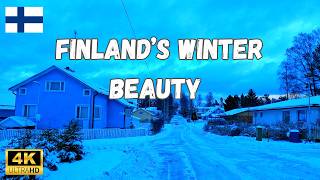 🕒 1-Hour Winter Walk ❄️ Peaceful Snowy Finland 🇫🇮✨ (December 2024)