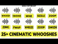 25+ FREE CINEMATIC WHOOSHES Sound Effects (No Copyright) | WHOOSHES SOUND EFFECT | FREE SOUND EFFECT