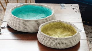 Crochet Color Pop Basket Bowls | EASY