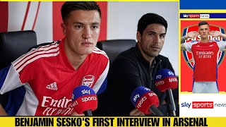 🚨BREAKING📢BENJAMIN SESKO 😱 FIRST INTERVIEW ✴️AFTER MEDICAL🔥 COMPLETED MIKEL ARTETA CONFIRMED✅️