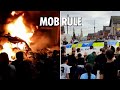 Shock footage shows riot erupting in Leeds as mobs attack police after 'kids taken into care'
