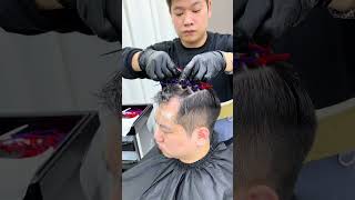 haircut teaching 頭發稀少，M型額頭的福音來啦，發根增密燙來啦，依然是自然吹干成型。發根增密燙