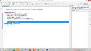2 Splitting the string using the split method in Java