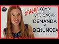 COMO DIFERENCIAR DEMANDA Y DENUNCIA | FÁCIL | El Derecho claro